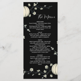 Menú de Boda de Calabaza de Otoño Negro