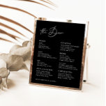 Menú de Boda de caligrafía moderna negra<br><div class="desc">Diseñado para coordinar con para la colección de invitaciones a bodas "Pure". Para cambiar detalles, haga clic en "Detalles". Para mover el texto o cambiar el tamaño, la fuente o el color, haga clic en "Editar usando la herramienta de diseño". Vea el enlace de la colección en esta página para...</div>
