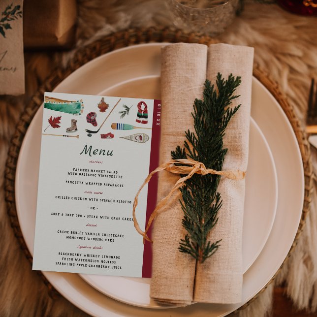 Menú de Boda de Camping en Montaña Invernal Rústic (Subido por el creador)