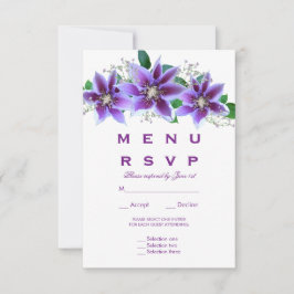 Menú de boda de Clematis Chic con RSVP
