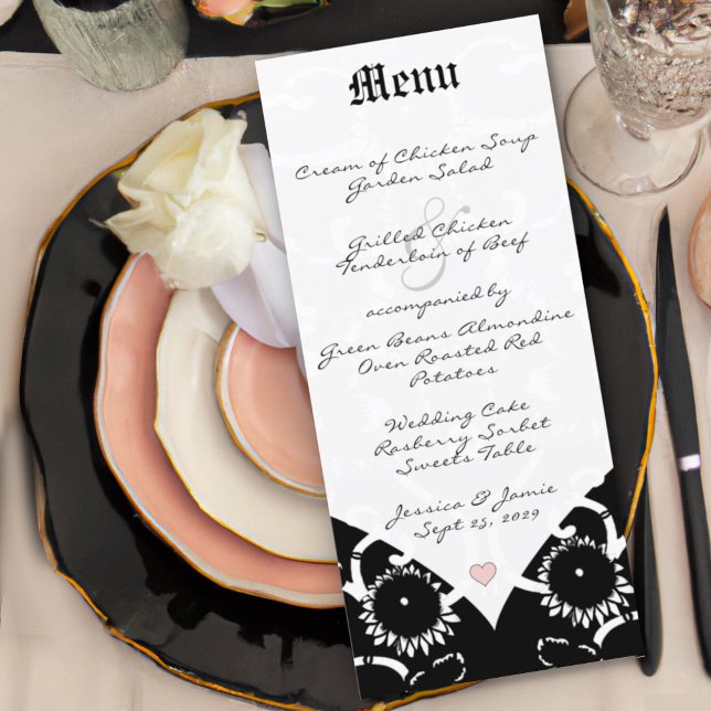 Menú de boda de Damasco negro (Subido por el creador)