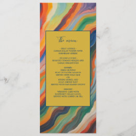 menú de boda de destino africano de mármol abstrac