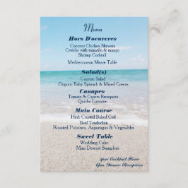Menú de boda de destino en el océano I