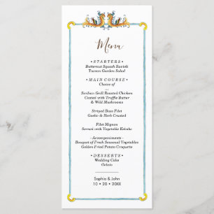 menú de boda de diseño italiano