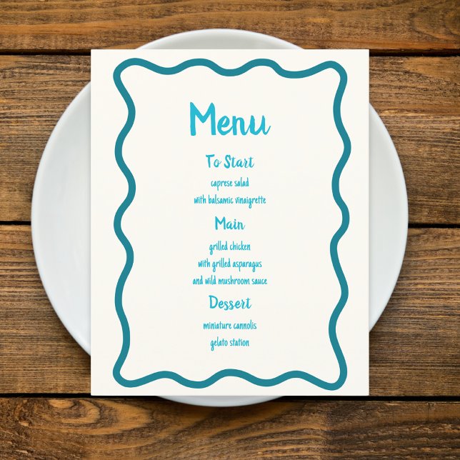 Menú de Boda de diversiones de borde de onda sinus (Subido por el creador)