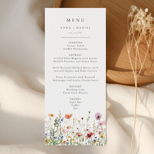 Menú de Boda de Flor Silvestre (Subido por el creador)