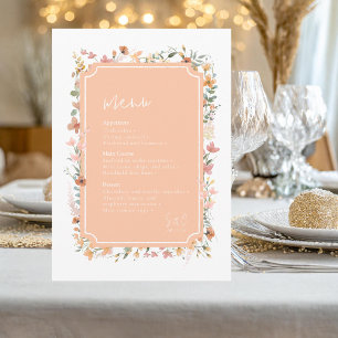 Menú de Boda de Flor Silvestre Sunny Apricot ID102