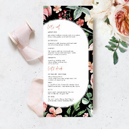 Menú de boda de flores de primavera | Rosa oscura