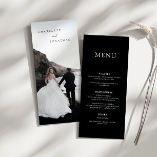 Menú de Boda de fotografías Minimalistas modernas 