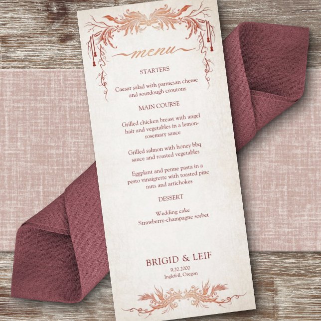 Menú de Boda de Handfasting Pagano (Subido por el creador)