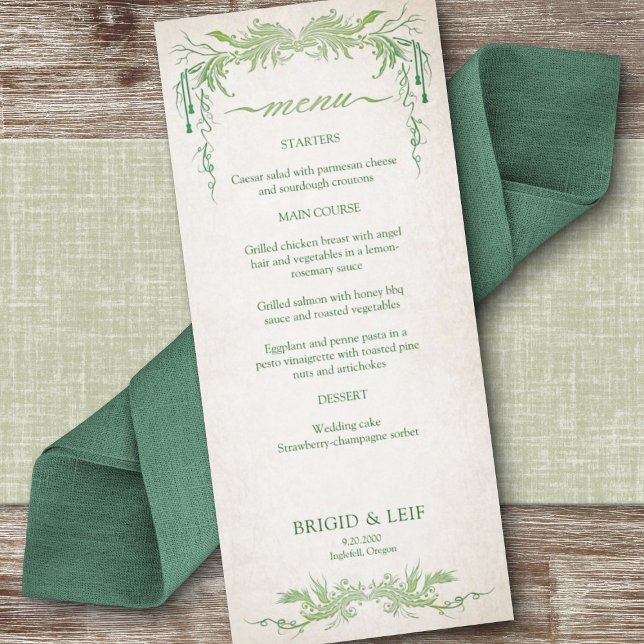 Menú de Boda de Handfasting Pagano (Subido por el creador)