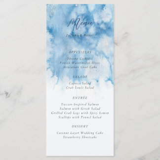 Menú de Boda de Invierno con Aquarela Azul Polvori