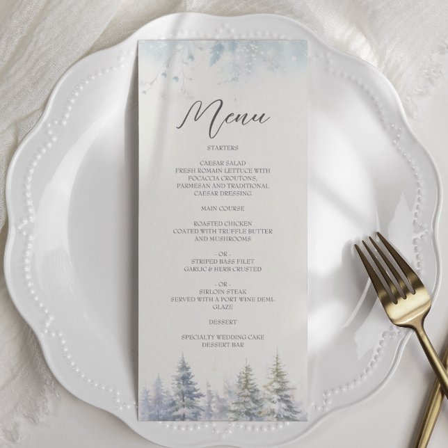 Menú de Boda de Invierno con Pinos (Subido por el creador)