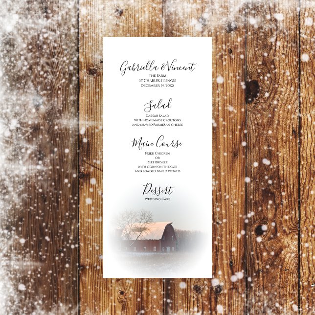 Menú de Boda de Invierno de Nieve Cubierta de Gran (Subido por el creador)