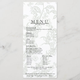 Menú de boda de lirio de los valles