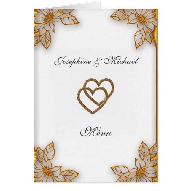 Menú de Boda de Oro Blanco (Frente)