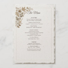 Menú de Boda de Otoño en Algodón Arce Beige