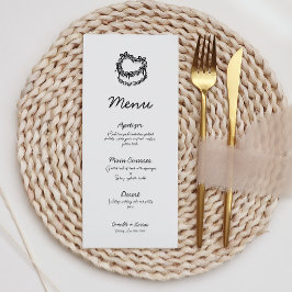 Menú de Boda de pasteles dibujado a mano