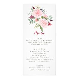 Menú de Boda de Peonías Rosadas con Verde de Eucal