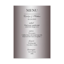 Menú de Boda de Plata Elegante y Sofisticado