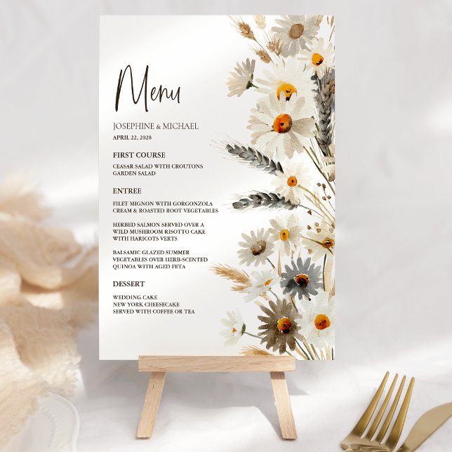 Menú de Boda de Pollo de Granja Rústica Campestre (Subido por el creador)