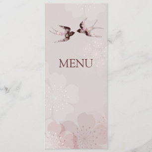 Menú de Boda de Sakura Flor de Cerezo y Golondrina