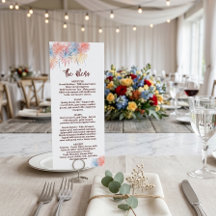 Menú de boda del 4 de julio, Menú minimalista
