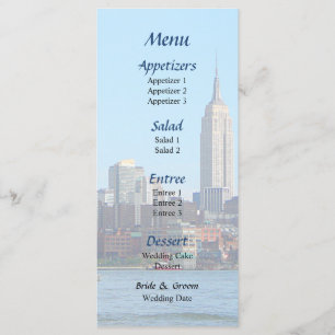 Menú de Boda del Horizonte de Manhattan visto desd