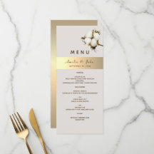Menú de Boda Dorado Elegante