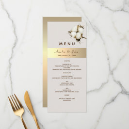 Menú de Boda Dorado Elegante