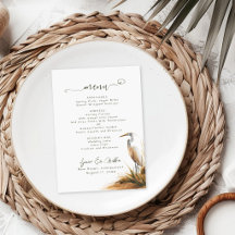 Menú de Boda Egreta Bohemio Costero