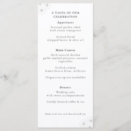 Menú de Boda Elegancia Floral Suave "4 *9"