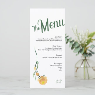 menú de boda elegante