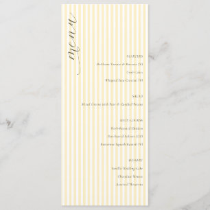 Menú de Boda Elegante con Rayas de Crema