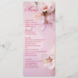 Menú de Boda Elegante de Cerezo en Flora