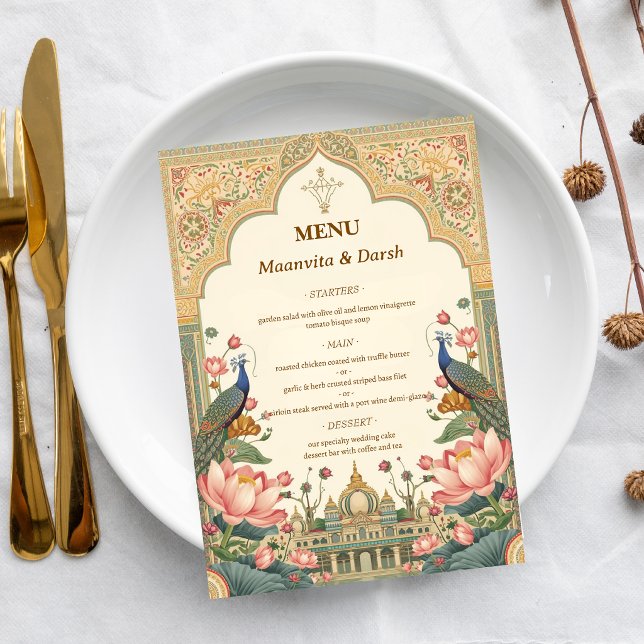 Menú de Boda Elegante de Lujo Indio Pichwai (Subido por el creador)