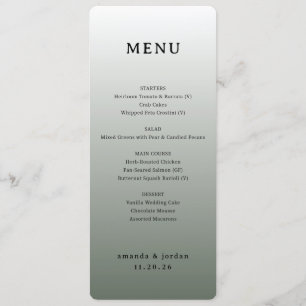 Menú de Boda Elegante Taupe
