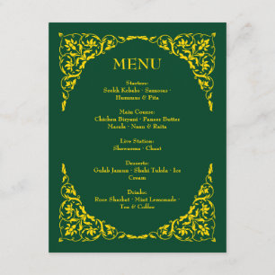 Menú de Boda Emerald Elegance
