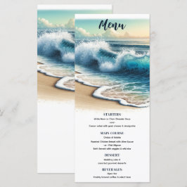Menú de Boda en la Playa Costera con Olas del Océa