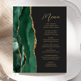 Menú de Boda Esmeralda Verde Oro Ágata Presupuesto
