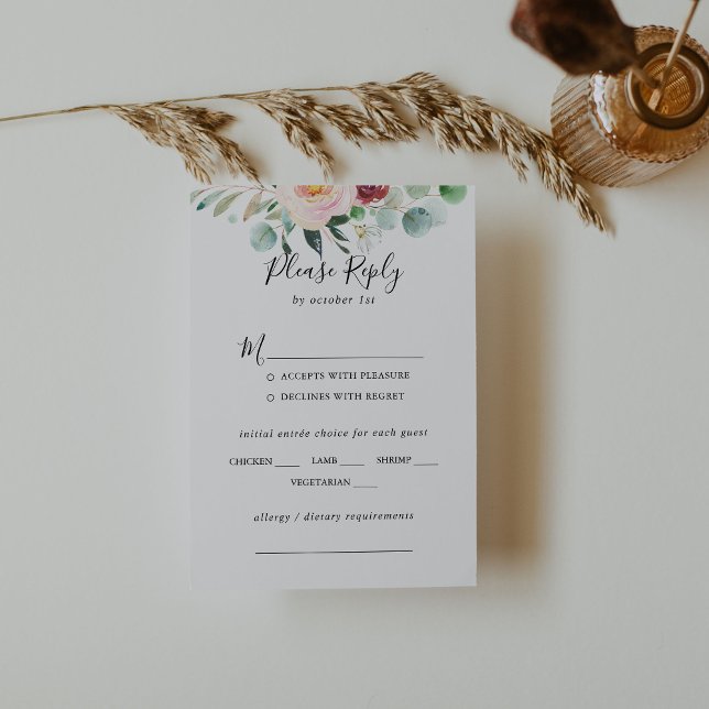 Menú de Boda Eucalyptus contemporáneo Elección RSV (Subido por el creador)