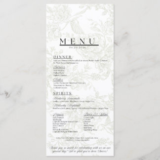 Menú de Boda Floral