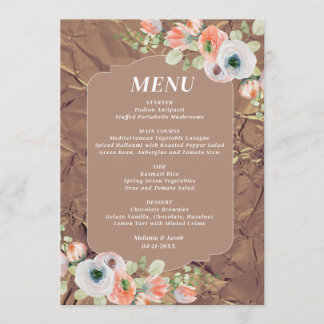 Menú de Boda Floral de Otoño