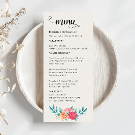 Menú de Boda Floral de Otoño