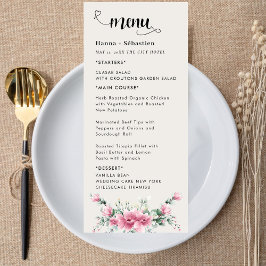 Menú de Boda Floral de Otoño