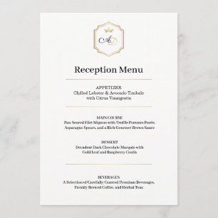 Menú de Boda Imperial Luxe – Estilo de Recepción A