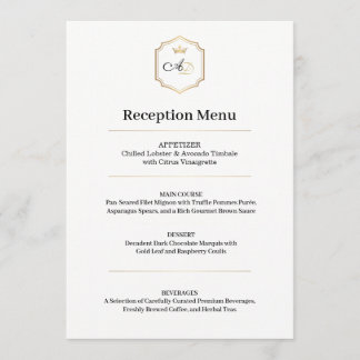 Menú de Boda Imperial Luxe – Estilo de Recepción A
