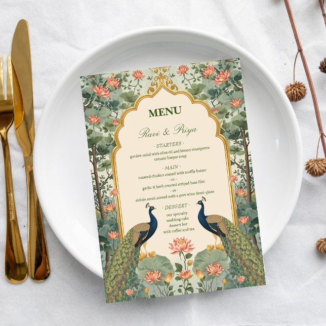 Menú de boda indio de lujo Pichwai (Subido por el creador)