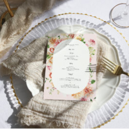 Menú de Boda Jardín Floral Resplandor