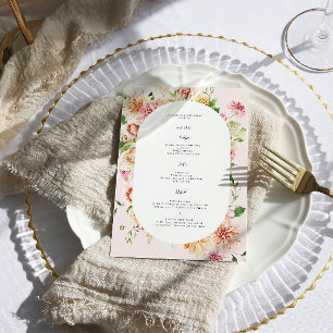Menú de Boda Jardín Floral Resplandor